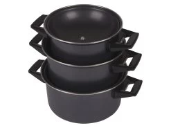 Bo-Camp Rondo Pannenset 6 Bo-Camp Rondo Pannenset -Kampeeruitrusting bocamppannensetrondocarbonstaal2 1 ecommerce 9918 1