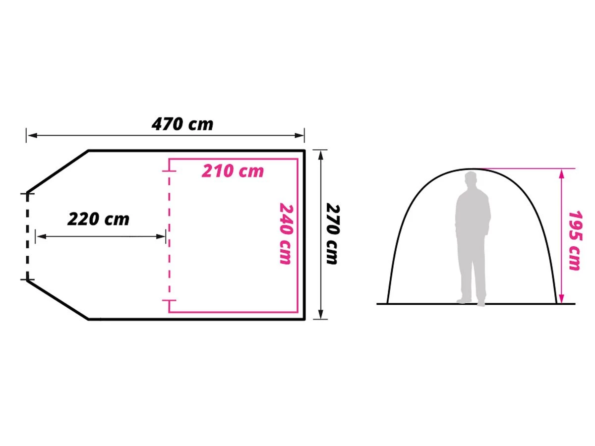 Obelink Albatros 4 Easy Air Tunneltent 10 Obelink Albatros 4 Easy Air Tunneltent - Afbeelding 8