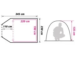 Obelink Spring Easy Air Tunneltent -Kampeeruitrusting obelink spring easy air floor plan ecommerce 55a6