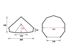 Obelink Sahara 300 Deluxe Bell Tent -Kampeeruitrusting sahara 300 plattegrond ecommerce 50b5 1